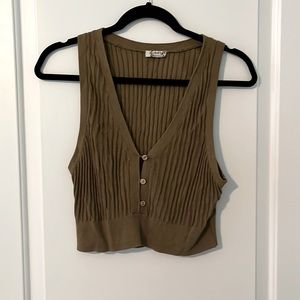 Free People Intimately, Medium, Saturday Morning crop/ribbed vest. EUC.